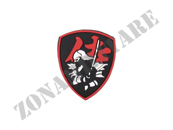 Patch Gommata Samurai Shield Rood Con Velcro