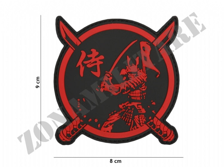 Patch Samurai Warrior Red 3D Pvc