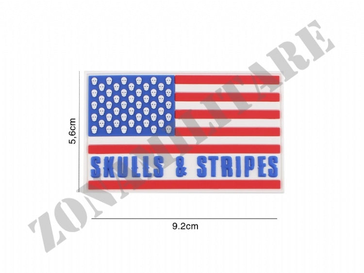 Patch Gommata Skulls & Stripes 50 Skulls