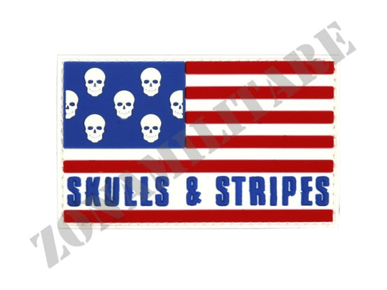 Patch Gommata Skulls & Stripes Teschi Grandi