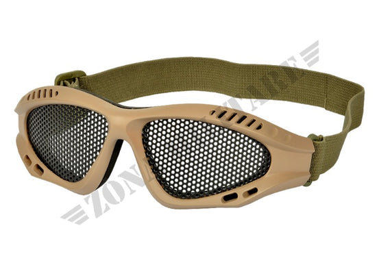 Combat Goggles Steel Mesh Invader Gear Tan