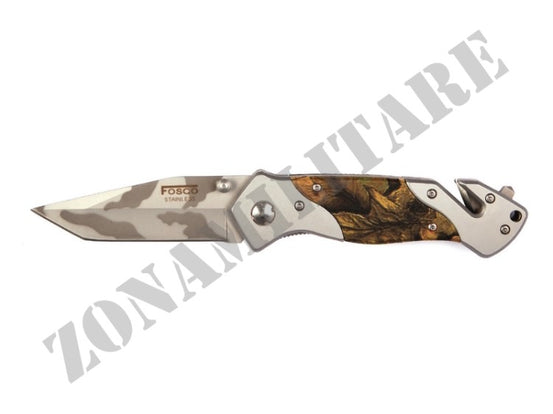 Coltello Con Clip Manico Colore Woodland 101 INC