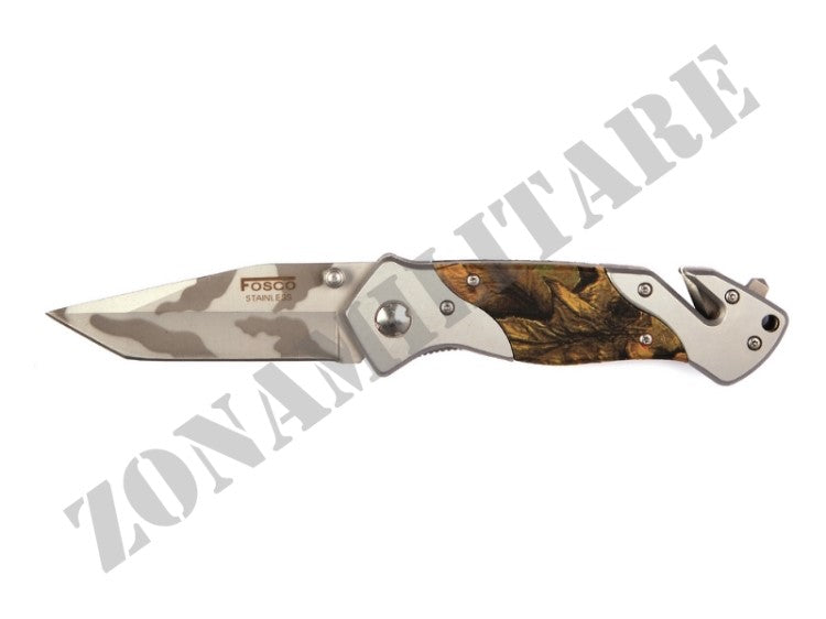 Coltello Con Clip Manico Colore Woodland 101 INC