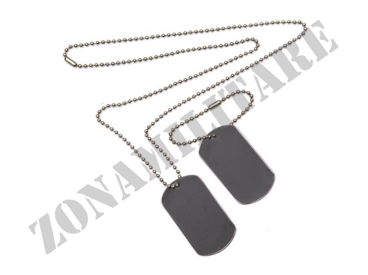 Dog Tag Americane In Metallo Black No Gomma Esterna