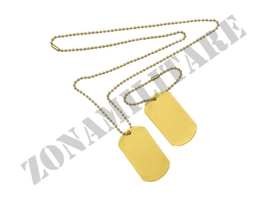 Piastrina Di Riconscimento Dog Tag 101Inc Gold