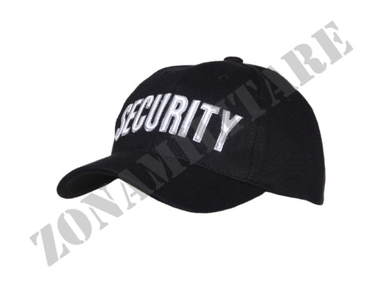 Cappellino Baseball Security Nero Cotone 101 Inc