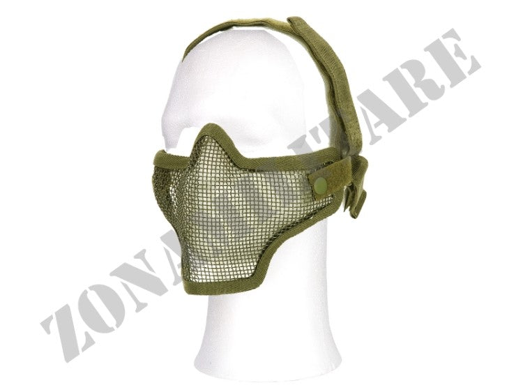 Maschera Protettiva Softair Mezzo Viso Rete Verde Od