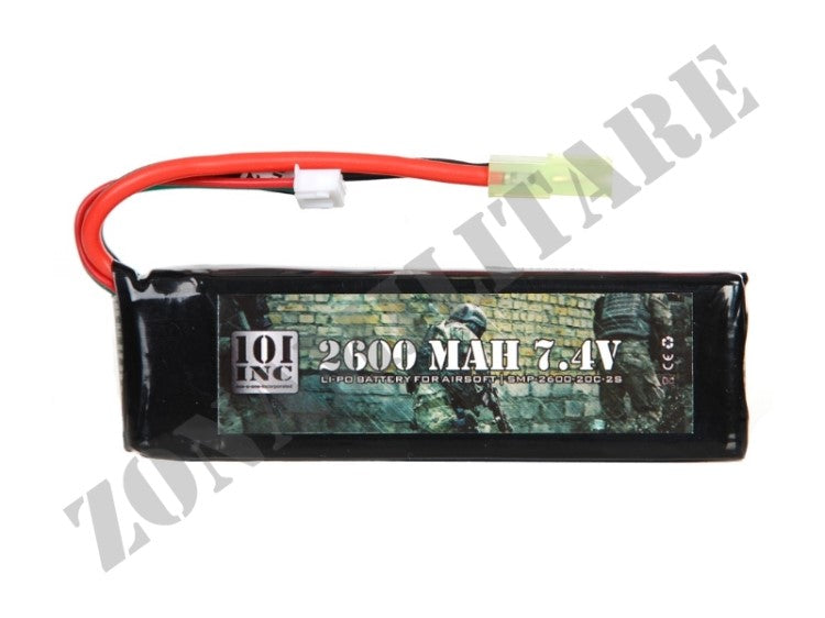 Li-Po Batteria 7.4V 2600 Mah 101Inc