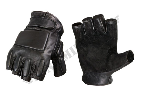 Guanti Phalanx Leather Gloves Half Finger Invader Gear Black