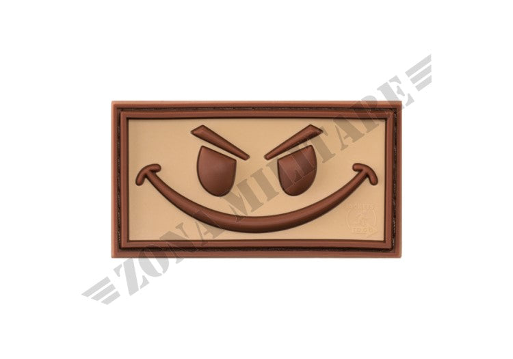 Evil Smiley Rubber Patch Jtg Desert Color