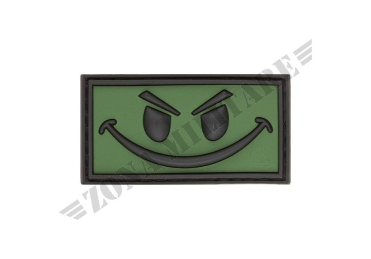 Evil Smiley Rubber Patch Jtg Forest Color