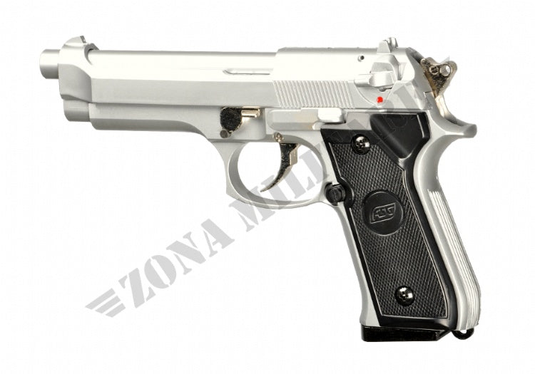 Pistola M92F Silver Gnb Asg Semi Scarrellante In Abs