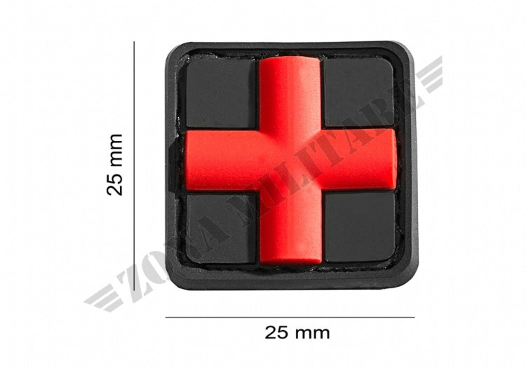 Patch Gommata Red Cross Rubber 25Mm Jtg Blackmedic