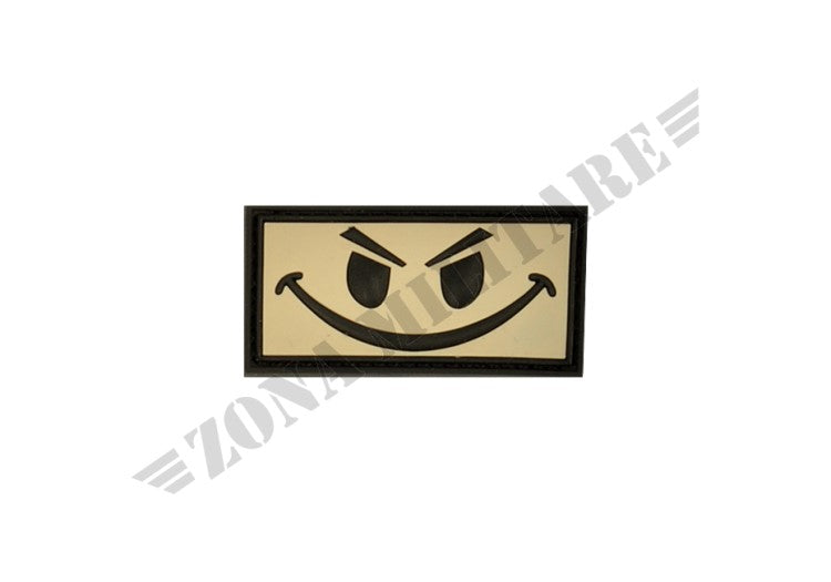 Evil Smiley Rubber Patch Jtg White Color