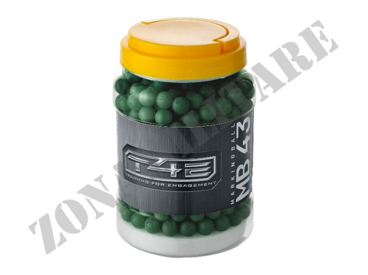 Munizioni T4E In Gomma Rubber Green Cal.43 0.78G 500 Pcs