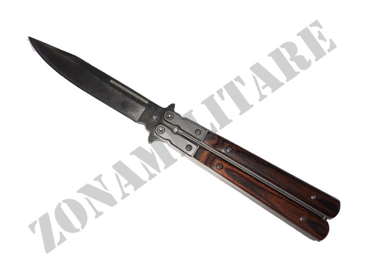 Coltello Martinez Albainox Farafalla Manico Legno