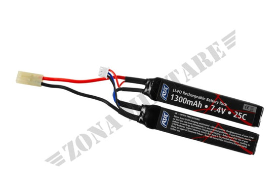 Batteria Lipo 7.4V 1300Mah 25C Twin Type Asg