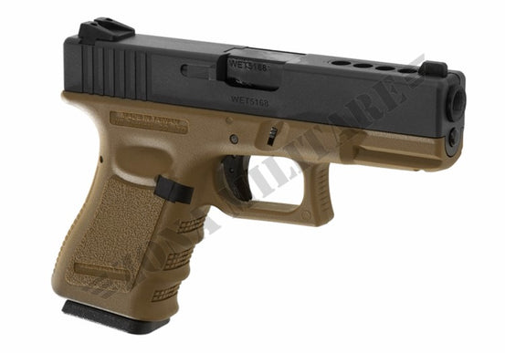 Pistola Glock G23 Metal Version Gbb We Black And Tan Version