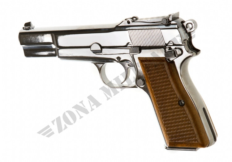 Pistola Hi-Power Full Metal Gbb We Silver Version