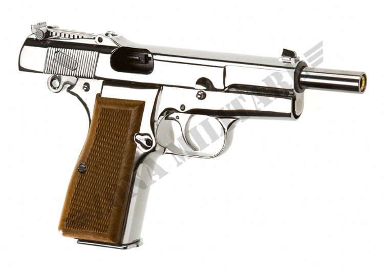 Pistola Hi-Power Full Metal Gbb We Silver Version