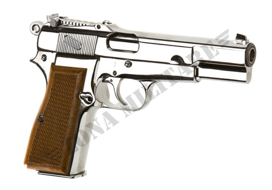 Pistola Hi-Power Full Metal Gbb We Silver Version