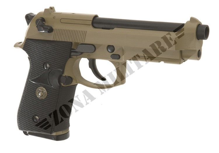 Pistola Marca We Modello M9A1 Full Metal Tan Co2