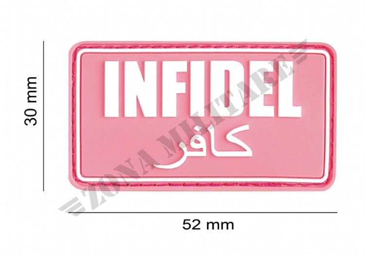 Patch Gommata Infidel Rubber Patch Jtg Pink White