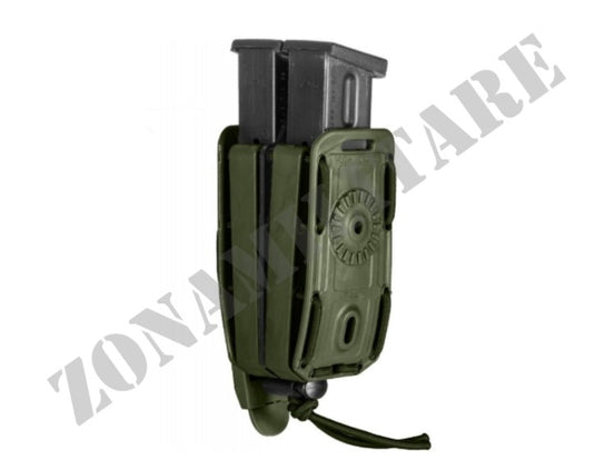 Porta Caricatori Doppio Pistola Vega Holster Linea Bungy Verde