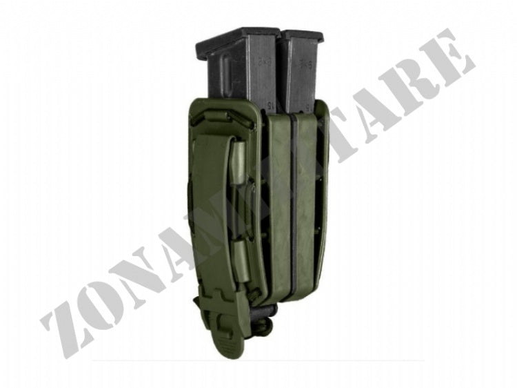 Porta Caricatori Doppio Pistola Vega Holster Linea Bungy Verde