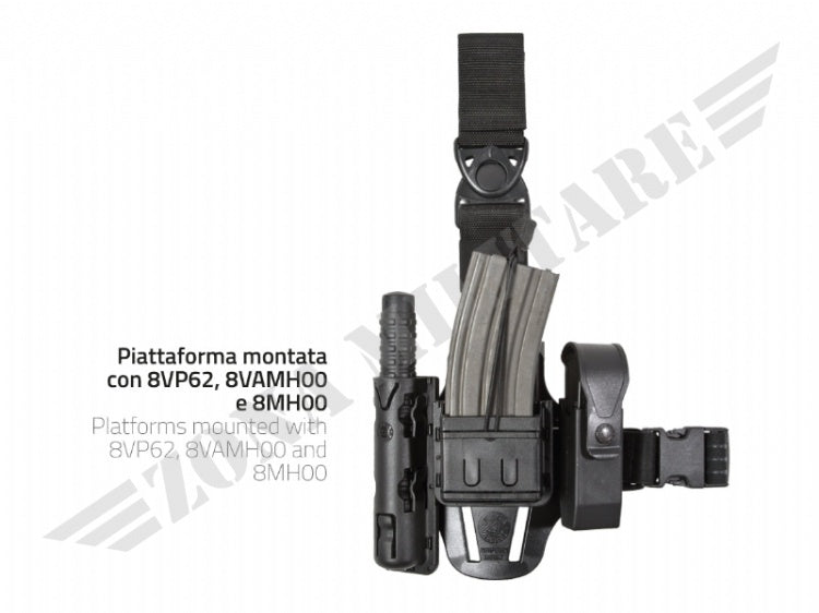 Piattaforma Cosciale Compatta Nera Vega Holster