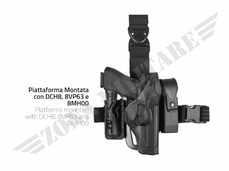 Piattaforma Cosciale Compatta Nera Vega Holster