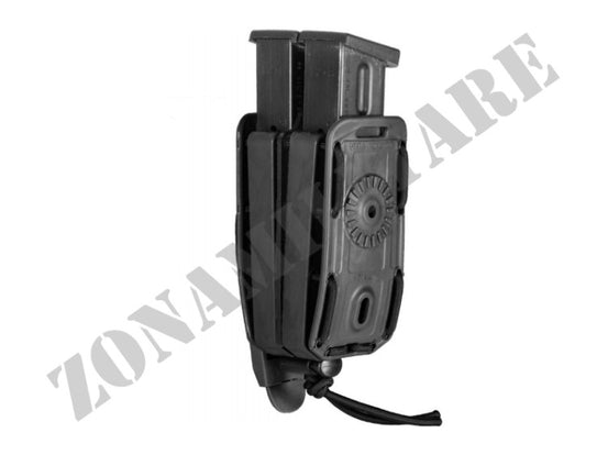 Porta Caricatori Doppio Pistola Vega Holster Linea Bungy Nero