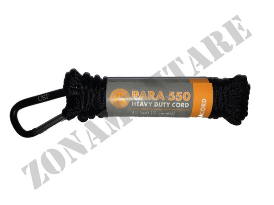 Matassina Paracord Con Moschettone Uts Nero 9Mt