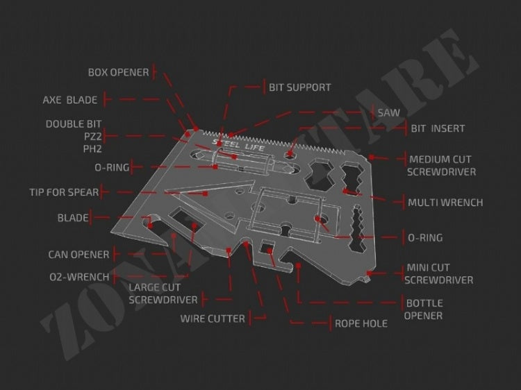 Kit Sopravvivenza Axem 4.0 Machine For Survival Inox