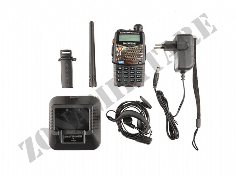 Radio Ricetrasmittente Uv-5Ra Vhf/Uhf Dual Band nera/argento Baofeng