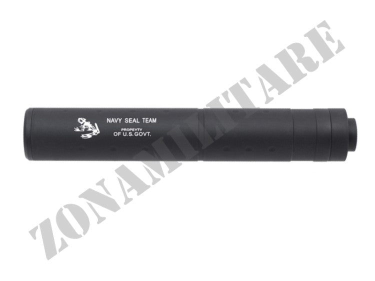 Silenziatore 196Mm Dummy Con Logo Navy Seal Team Nero 8 Fields