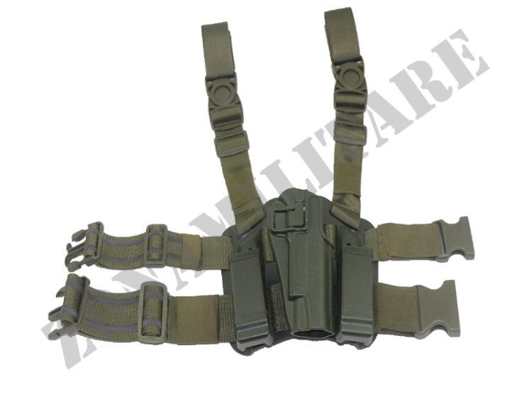 Fondina Cosciale Auto Lock Duty Holster Emerson Per M92 Od Green