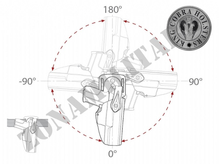 Attacco Cintura Passante Blm Per Fondine King Cobra