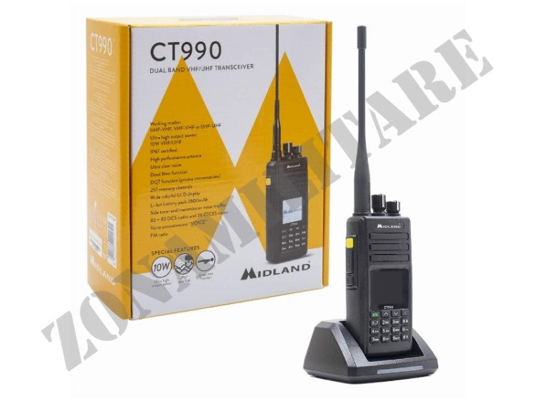 Radio Ricetrasmittente Ct990 Uhf/Vhf  Dual Band Midland