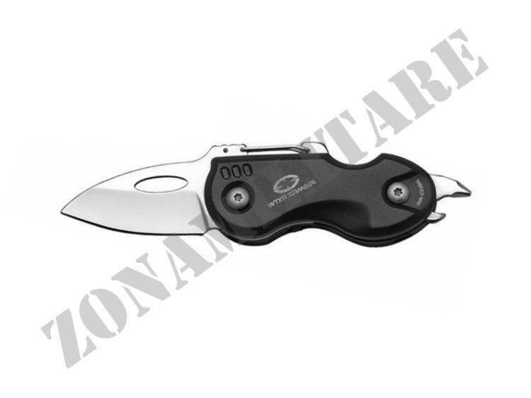 Coltello Multifunzione Con Moschettone Tot Black