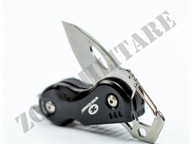 Coltello Multifunzione Con Moschettone Tot Black