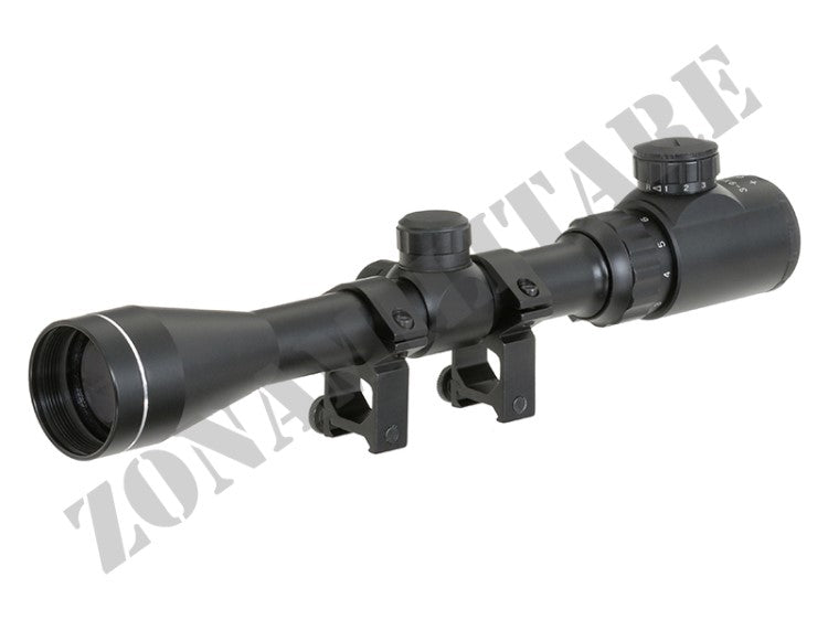 Ottica 3-9X40E Rifle Scope Con Anelli Black 8Fields