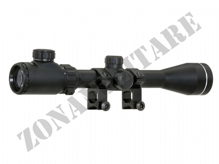 Ottica 3-9X40E Rifle Scope Con Anelli Black 8Fields