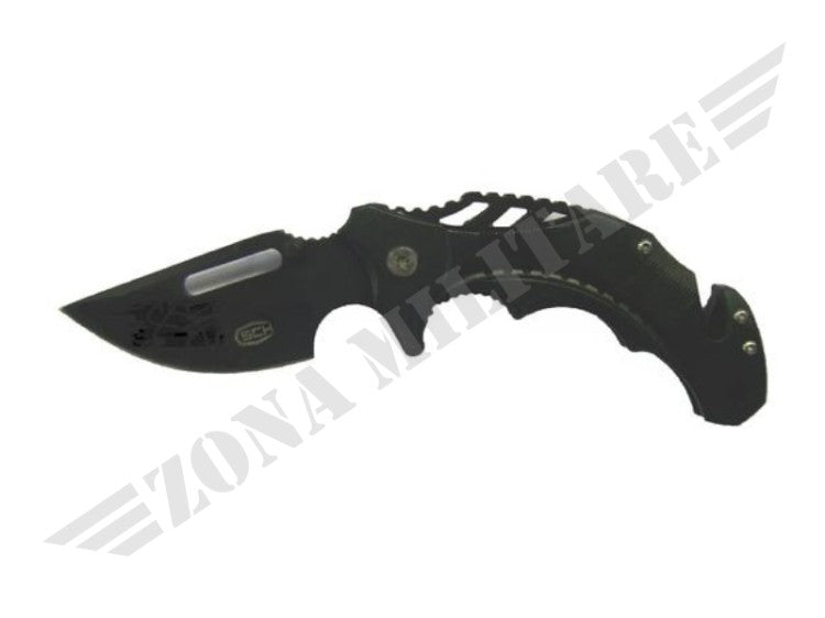 Coltello Lama Richiudibile Manico Black Police