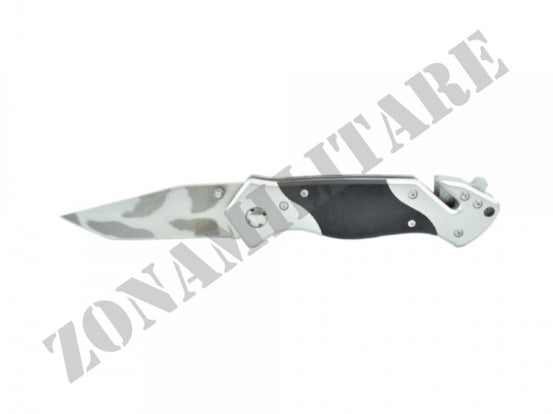 Coltello Richiudibile Lama Camo Con Manico Nero Sck