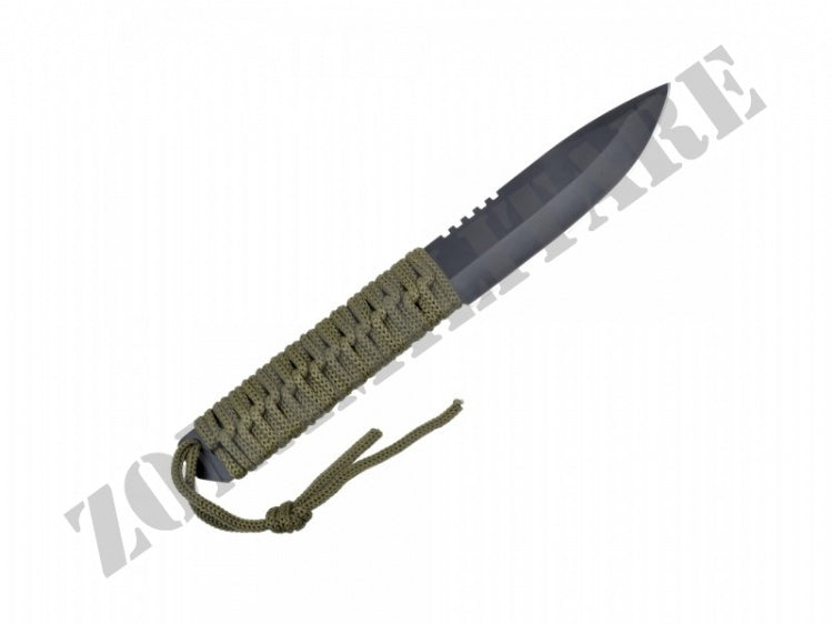 Coltello Da Caccia Paracord Verde Sck