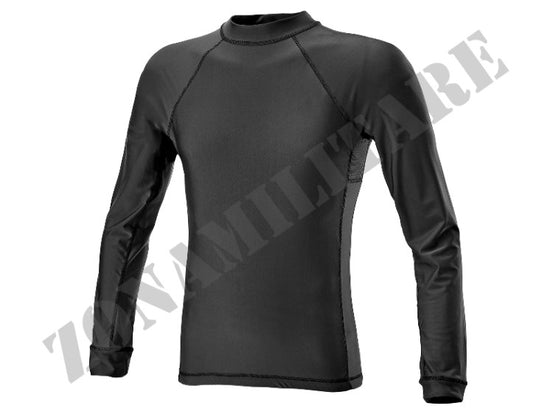 T-Shirt Long Sleeves Lycra And Mesh Defcon 5 Nera