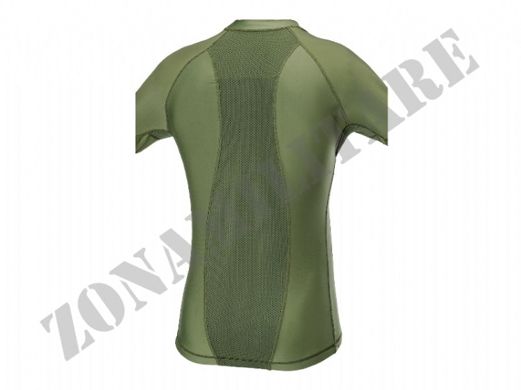 T-Shirt Long Sleeves Lycra And Mesh Defcon 5 Od Green