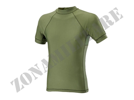 T-Shirt Short Sleeves Lycra And Mesh Defcon 5 Od Green