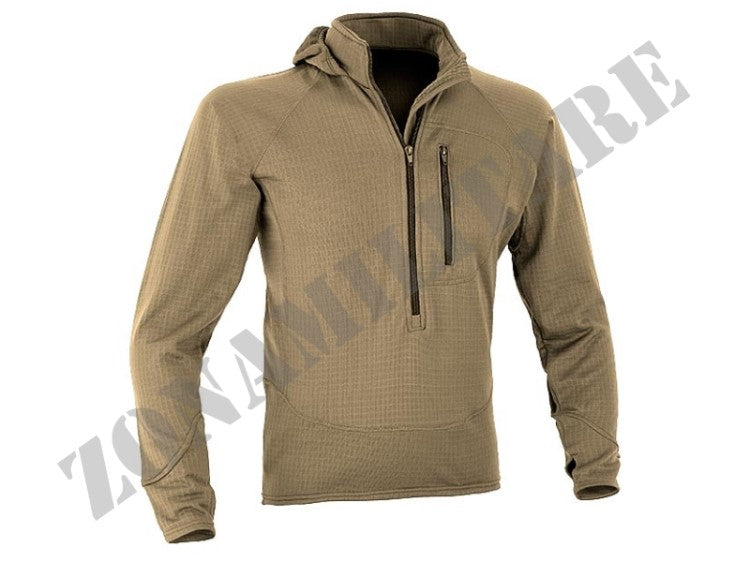 Combat Fleece 3/4 Zip Jacket With Hood Defcon 5 Coyote